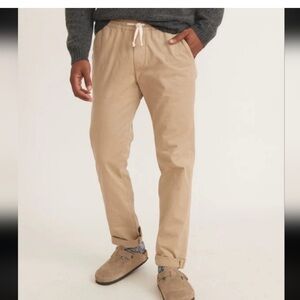 MARINE LAYER men's Saturday Athletic fit Organic Cotton khaki Size XL